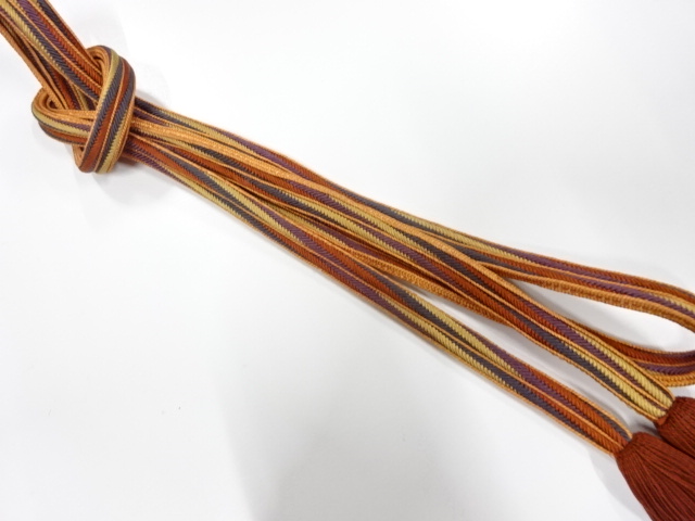 正絹　撚り房　手組帯締め